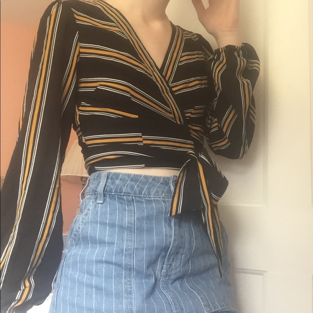 Striped Wrap Shirt